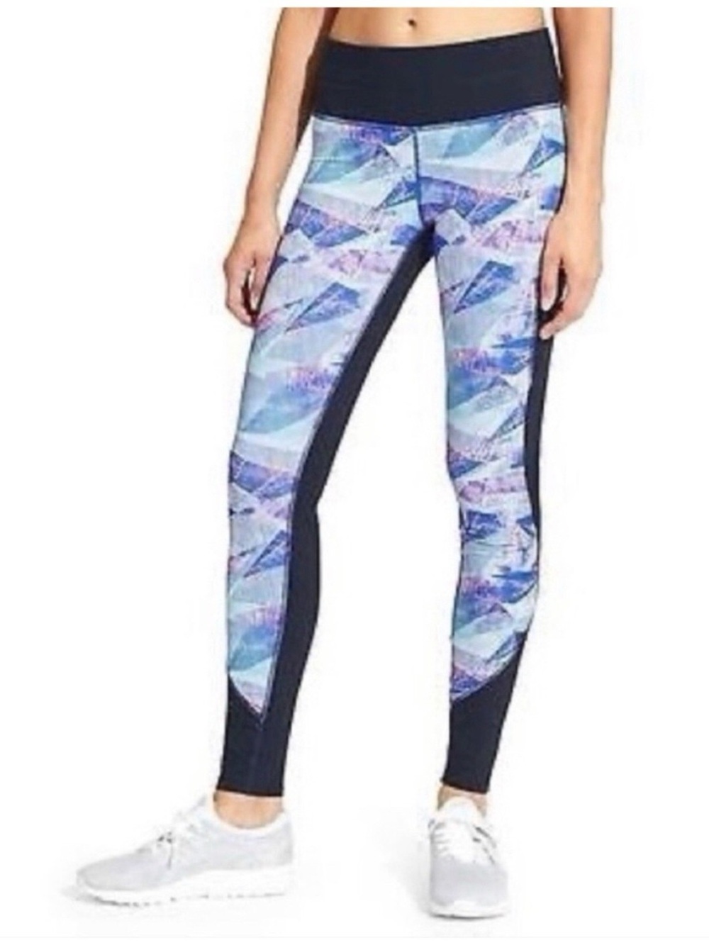 Athleta Luminous Powder Peak Tight Leggings Blue Patterned